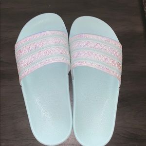 adidas adilette slides ice mint